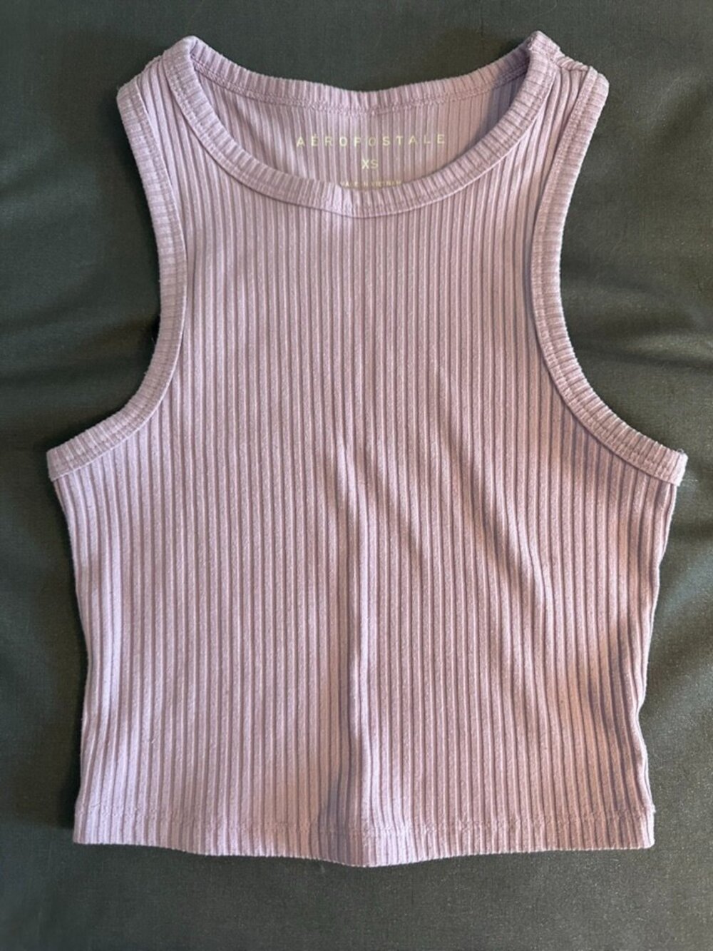 Aéropostale Ribbed Cropped Tank Top – Lavender